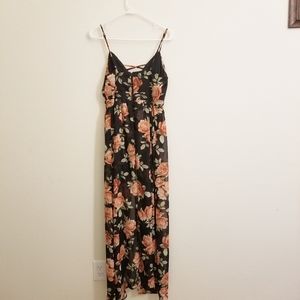 Black Toxik3 Floral Romper Dress